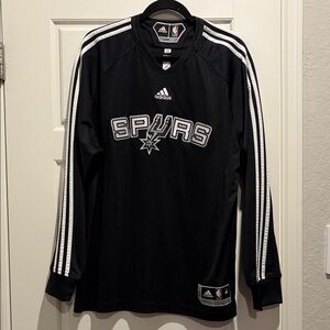 Adidas Black Spurs Long Sleeve Jersey